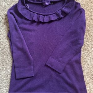 Saks Fifth Avenue Deep Purple Knit Top